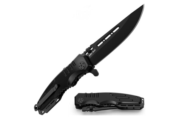 best tactical folding knife Spring Assisted Knife - Pocket Folding Knife - Military Style - Boy Scouts Knife - Tactical Knife - Good for Camping Hunting Survival Indoor and Outdoor Activities Mens Gift 6681