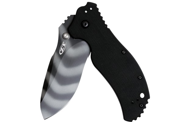 best tactical folding knife Zero Tolerance 0350TS; Folding Pocket Knife; 3.25 in. S30V Stainless Steel Blade with Tiger-Stripe Tungsten DLC Coating, G-10 Handle, SpeedSafe Assisted Opening and Quad-Mount Pocketclip; 6.2 OZ.