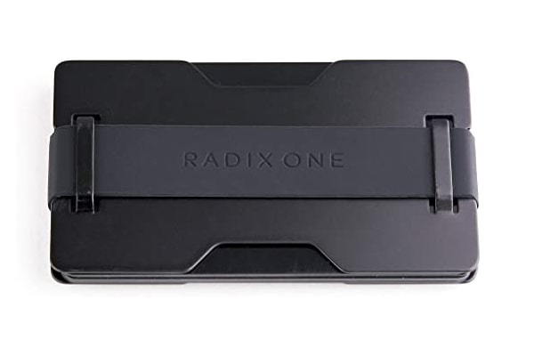 best tactical walletRadix One Black Steel - RFID Blocking Minimalist Front Pocket Ultra Thin Strong Wallet Money Clip