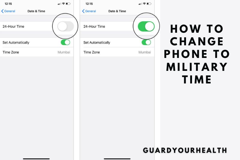 How To Change Phone To Military Time