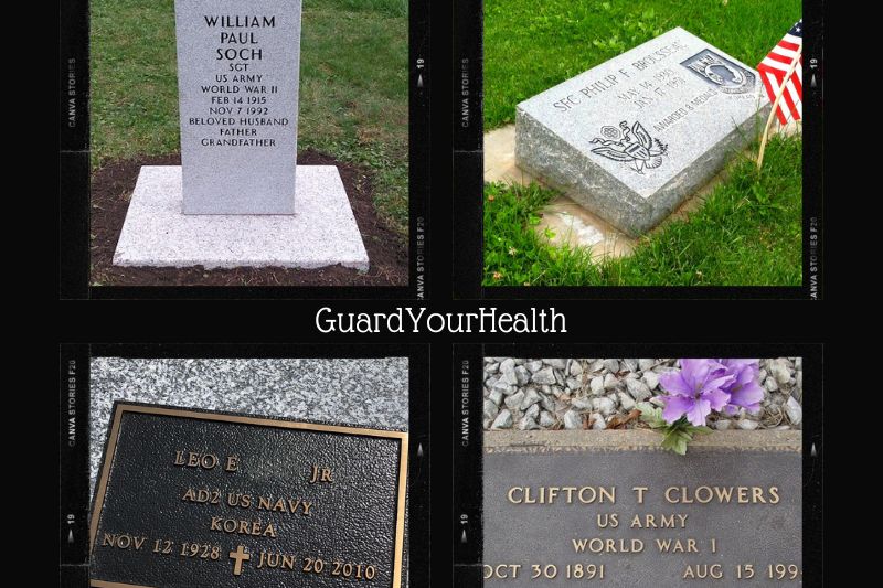 Military grave markers for veterans