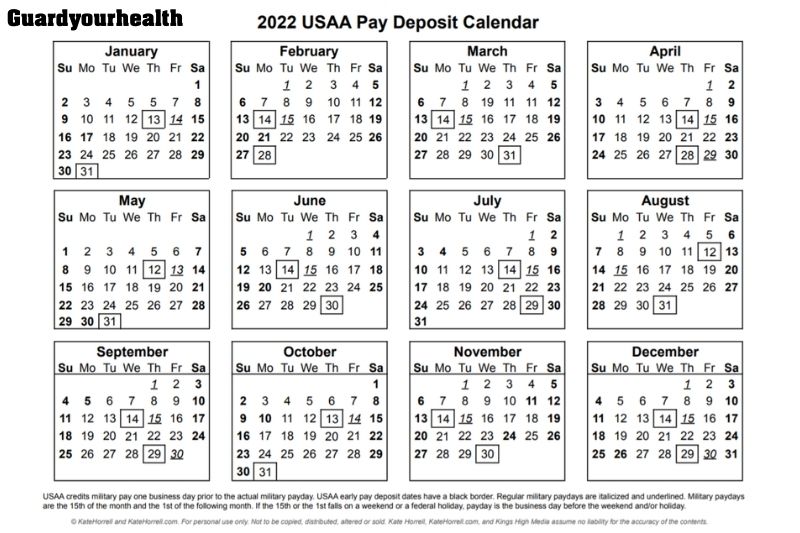 USAA pay dates