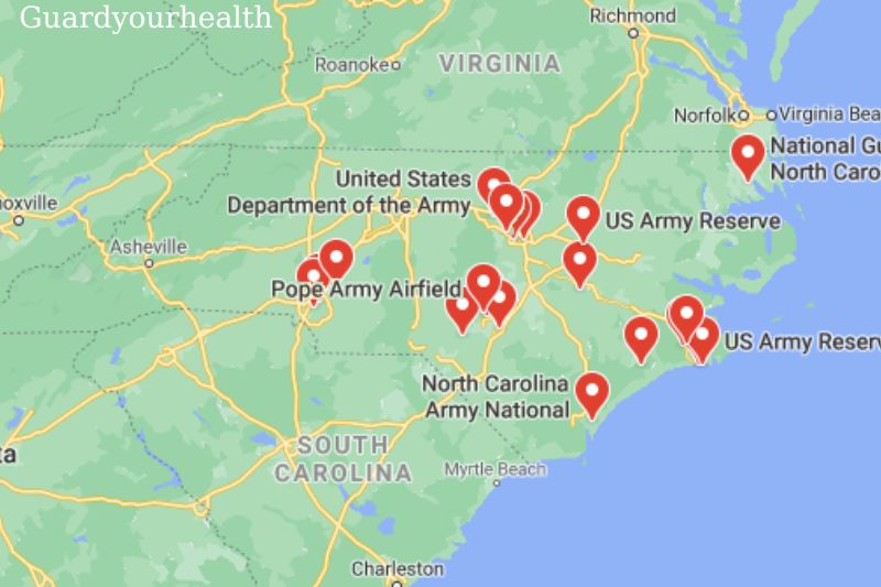 Military bases in North Carolina