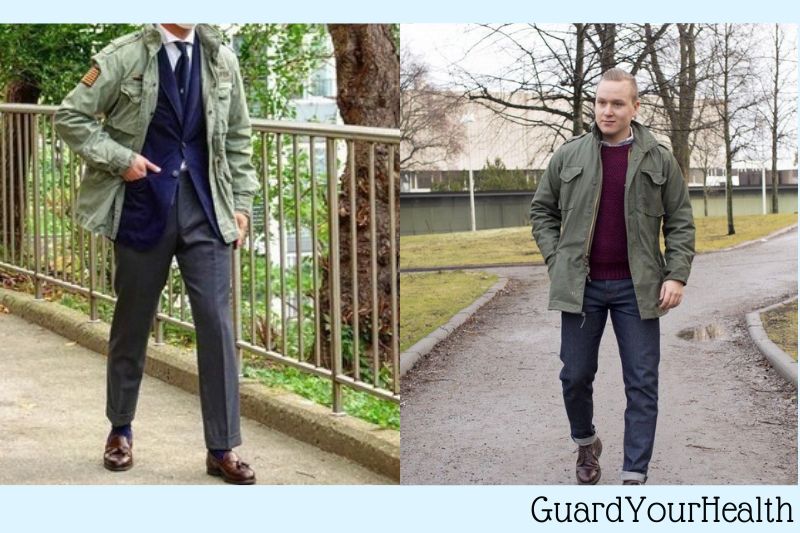 Wear Military Jacket With Professional Pants