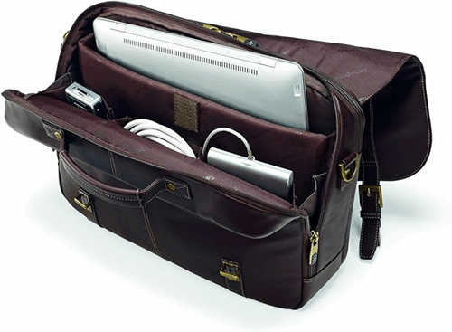 Samsonite Unisex-Adult Colombian Leather Flap-Over Messenger Bag