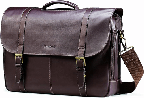 Samsonite Unisex-Adult Colombian Leather Flap-Over Messenger Bag