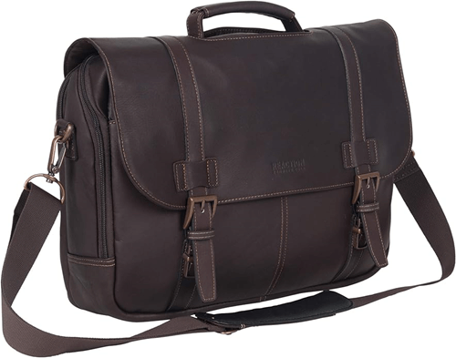Kenneth Cole REACTION Show Business 16" Colombian Leather Business Laptop Portfolio Messenger Bag